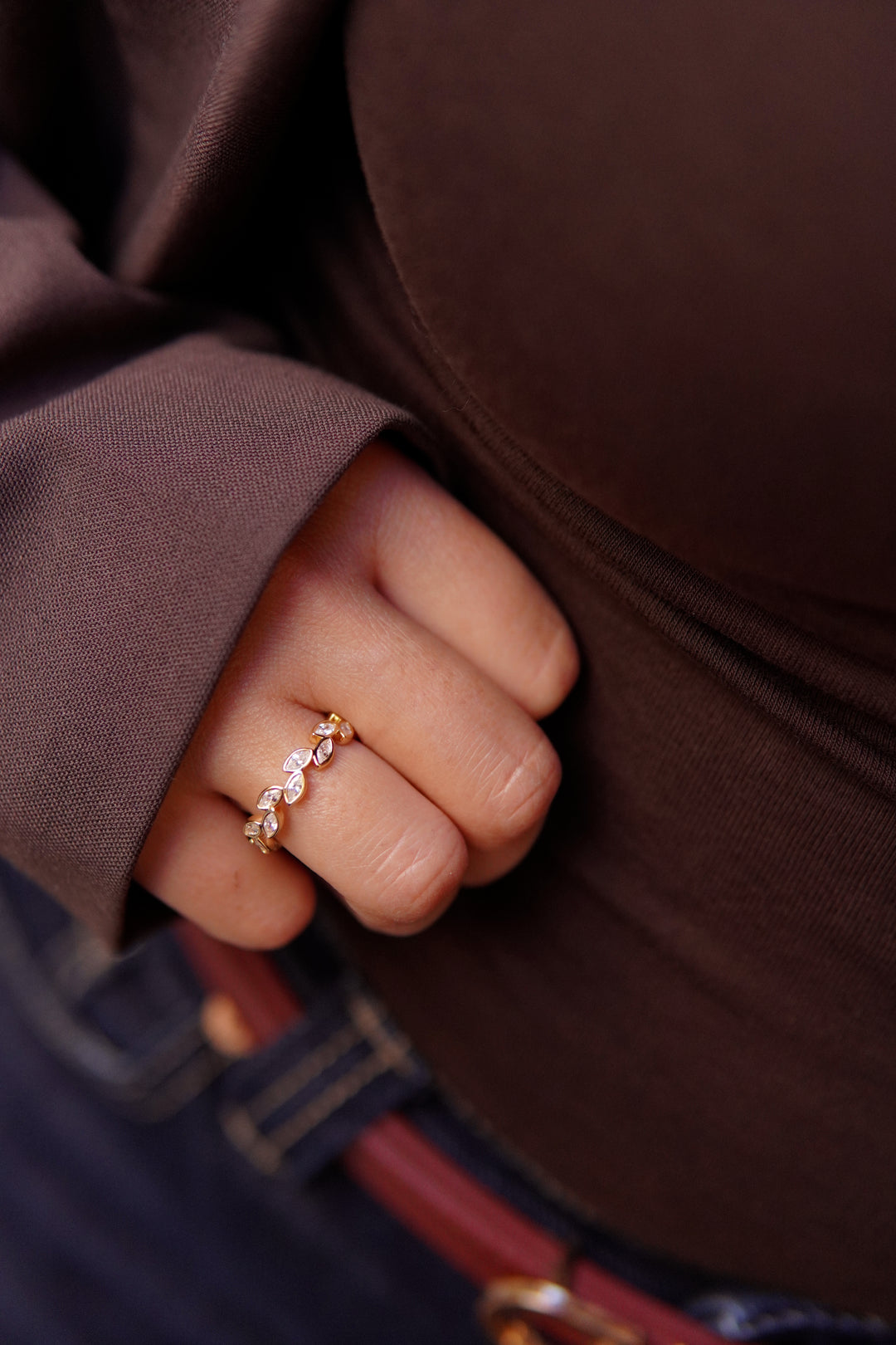 Bague Plaqué Or & Oz Églantine