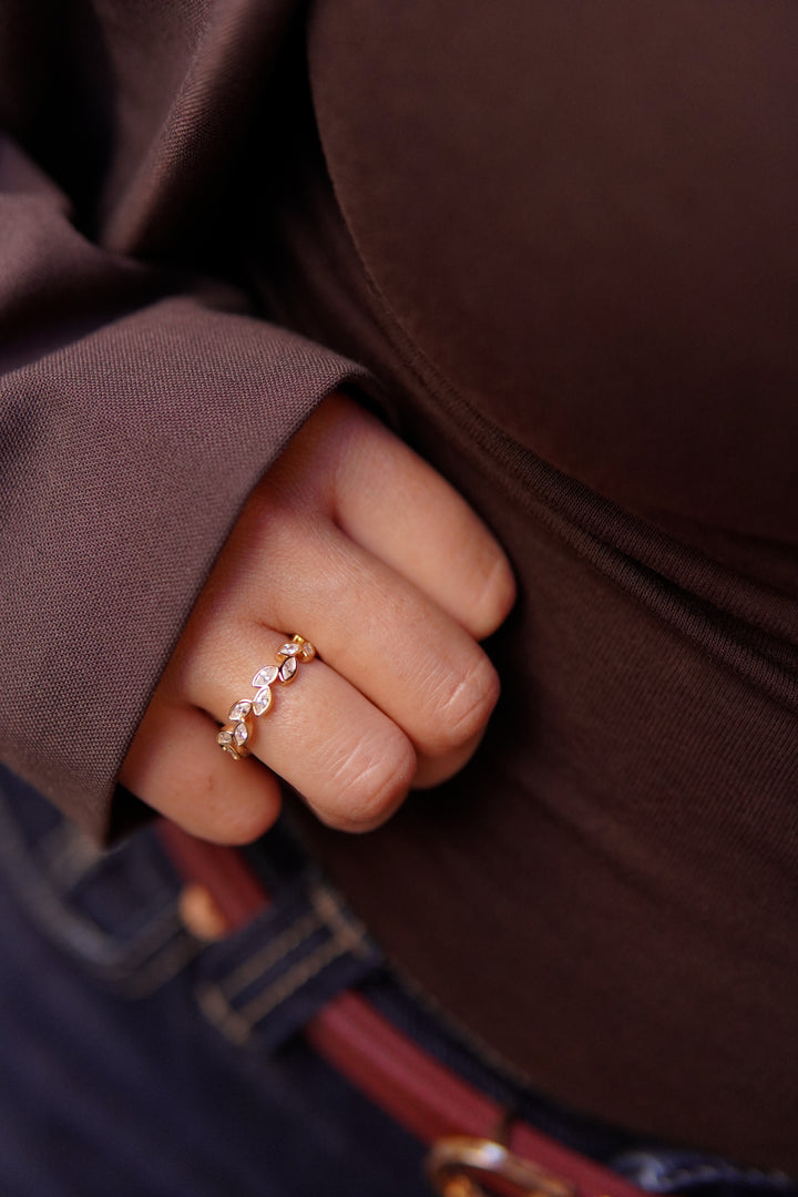 Bague Plaqué Or & Oz Églantine