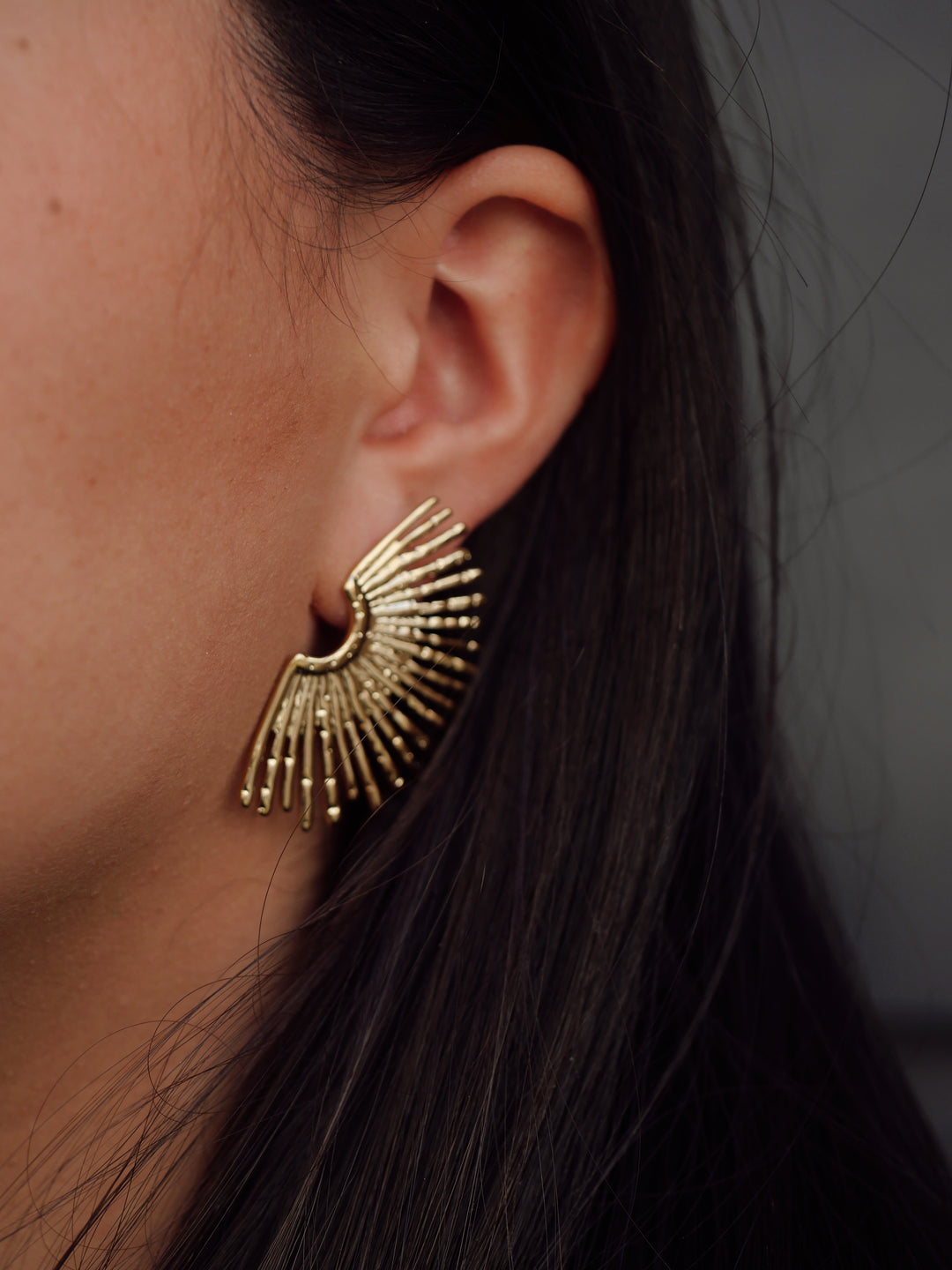 Boucles d'oreilles Acier inoxydable doré Lys