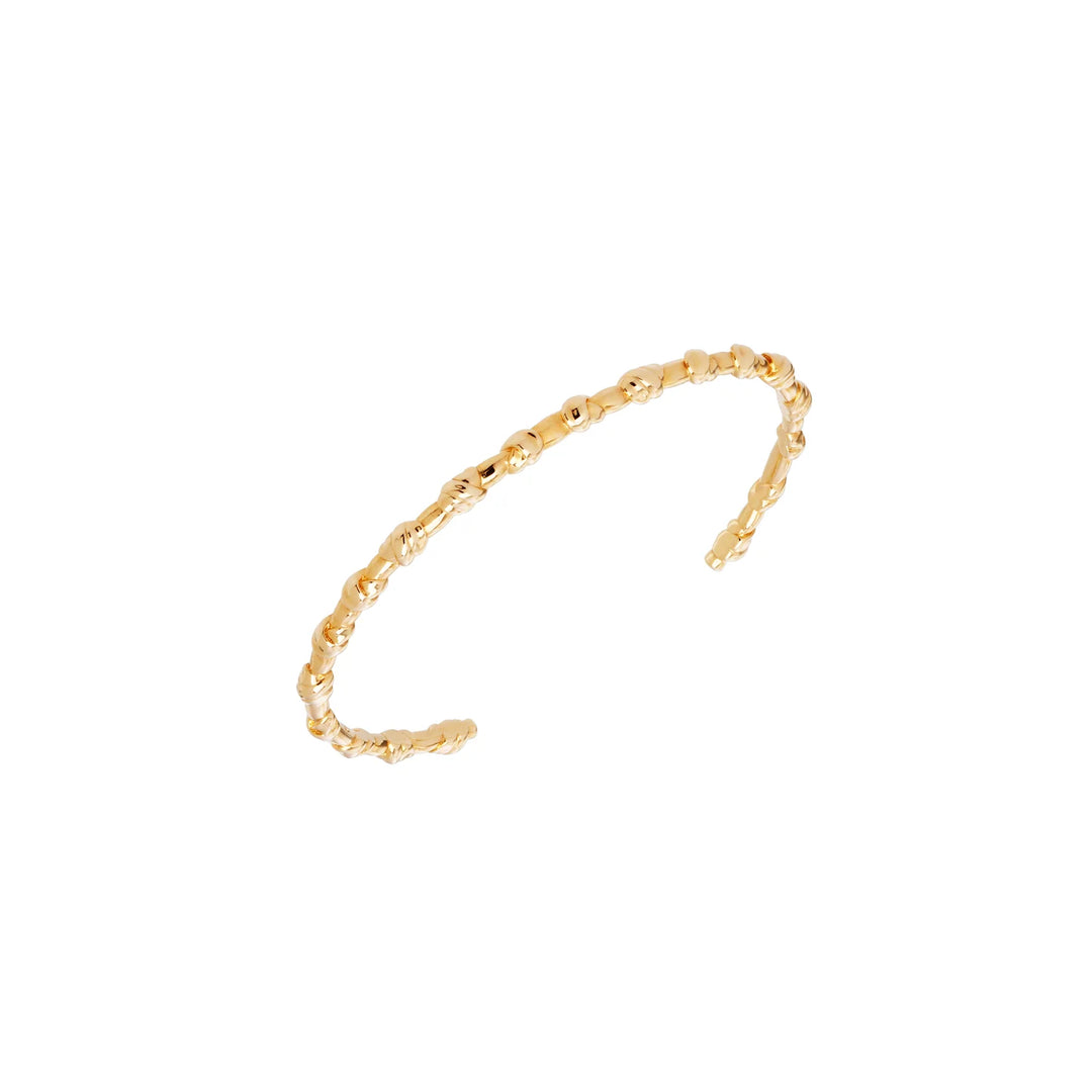 Bracelet Jonc Plaqué Or Bandana Saunier
