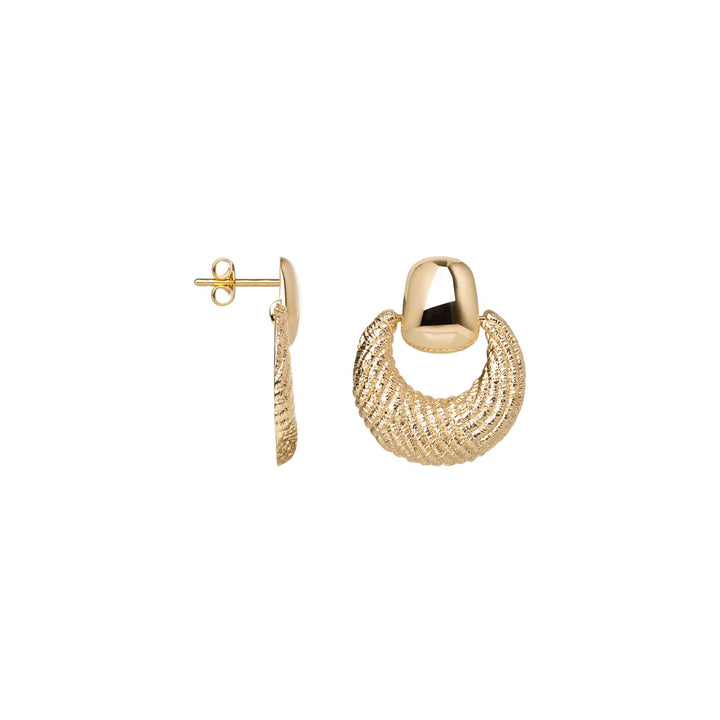 Boucles d'oreilles Plaqué Or Fresque Saunier