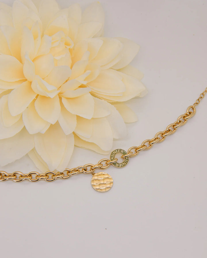 Bracelet Plaqué Or Matelassage Saunier