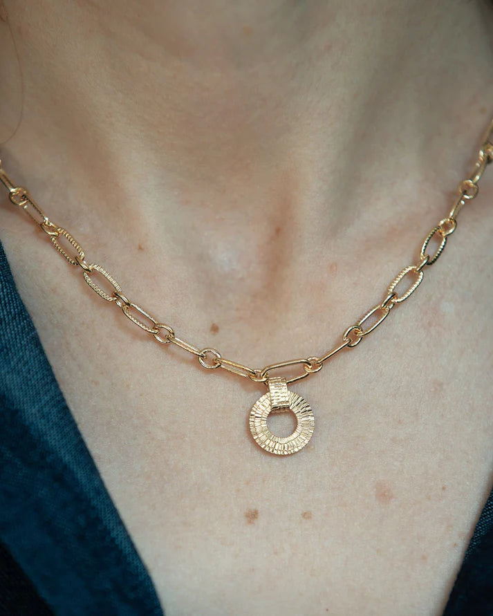Collier Plaqué Or Tesselle Saunier