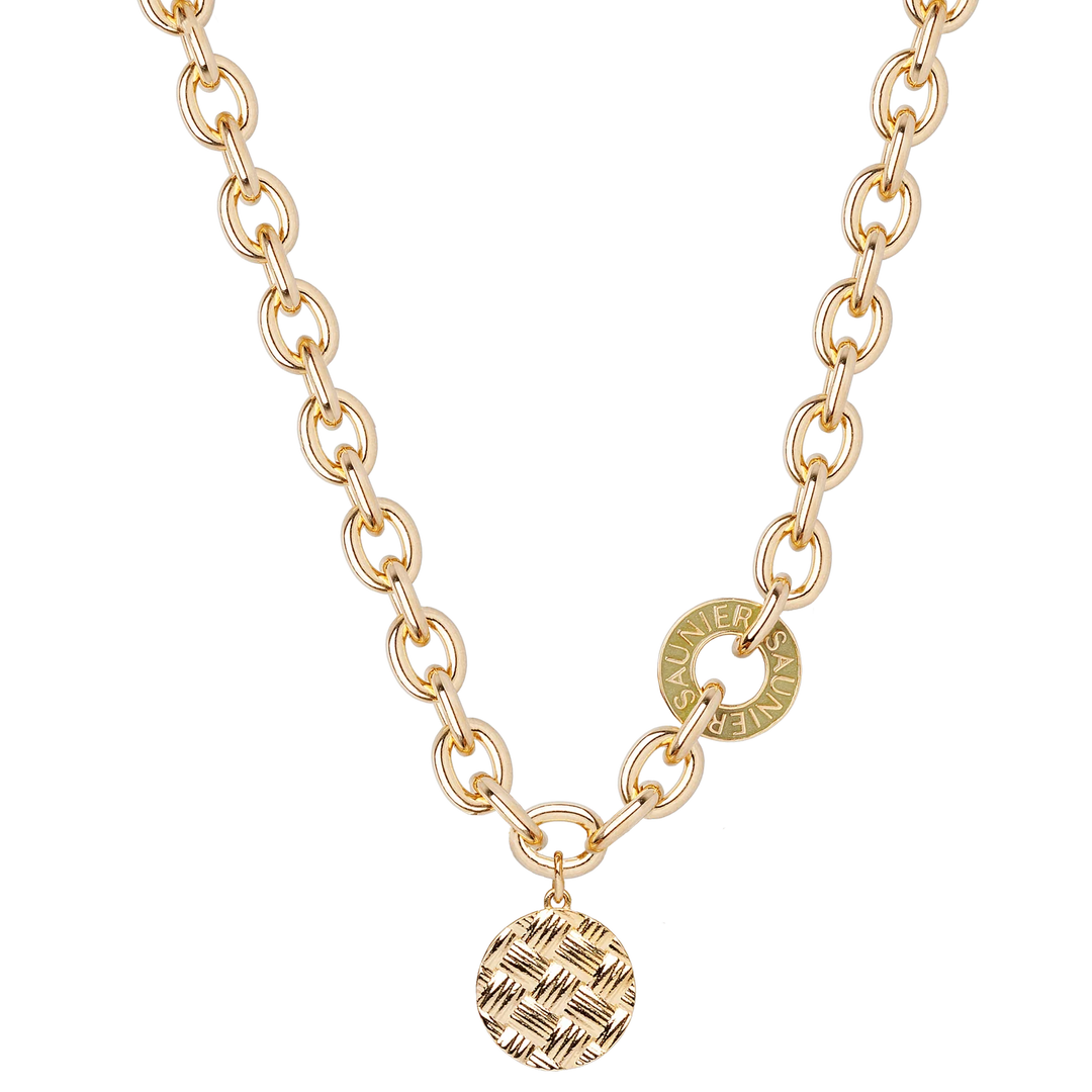 Collier Plaqué Or Matelassage Saunier