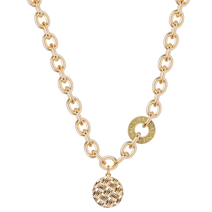 Collier Plaqué Or Matelassage Saunier
