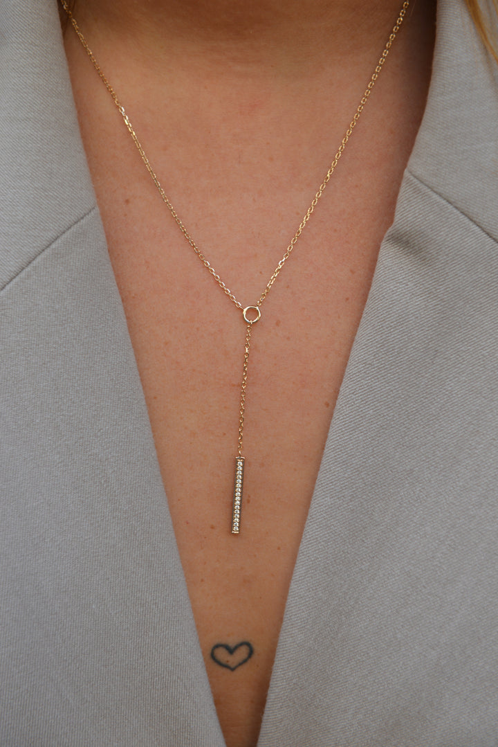 Collier Plaqué Or & Oz cravate Oscar