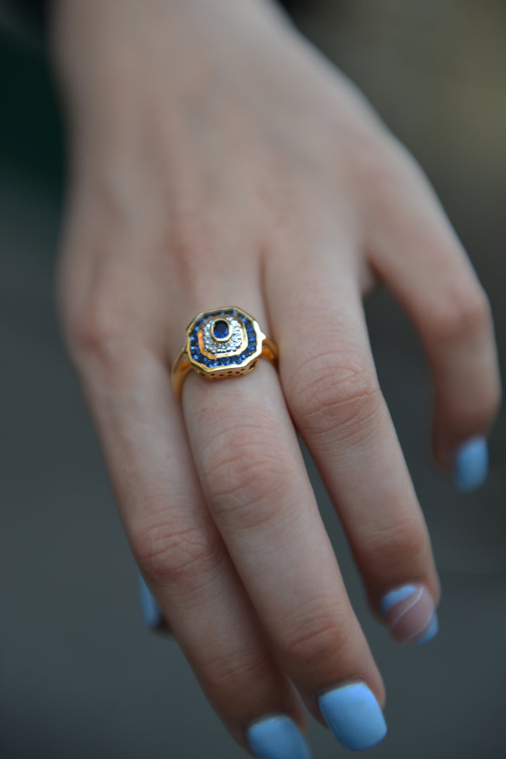 Bague Plaqué Or & Oz Liliane