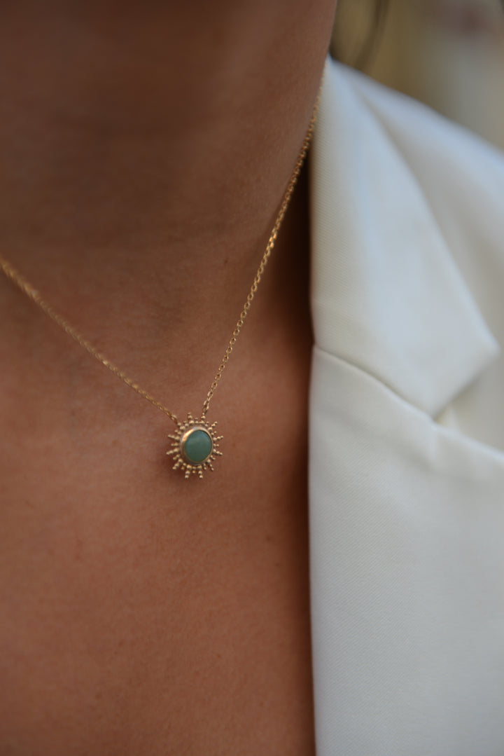 Collier Plaqué Or & Aventurine Dellia