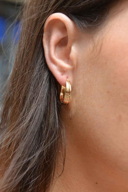 Boucles d'oreilles Plaqué Or créole Holly