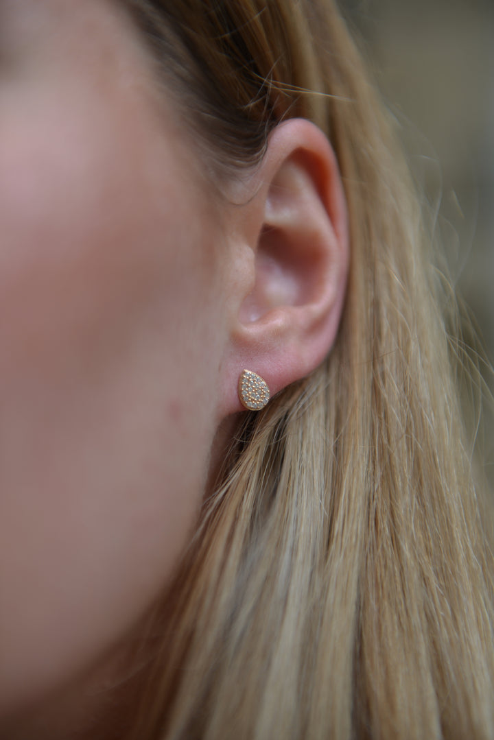Boucles d'oreilles Plaqué Or & Oz puces Mia