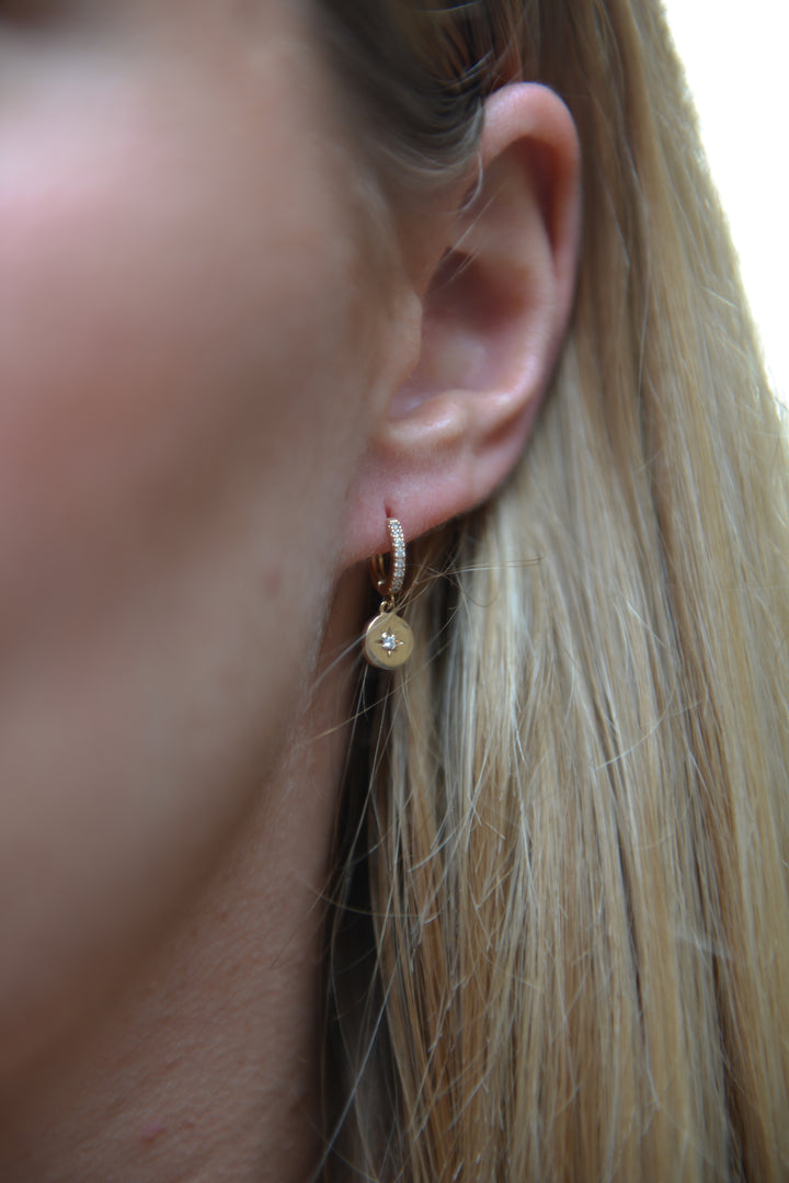 Boucles d’oreilles Plaqué Or & Oz créoles pampilles Léa
