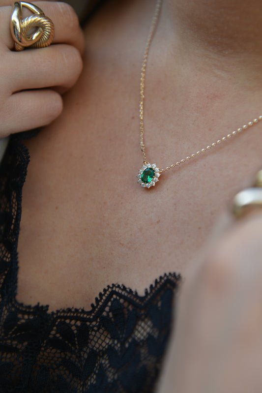 Collier Plaqué or & Oz marguerite Harlow