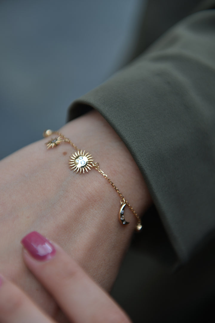 Bracelet Plaqué Or & Oz Univers