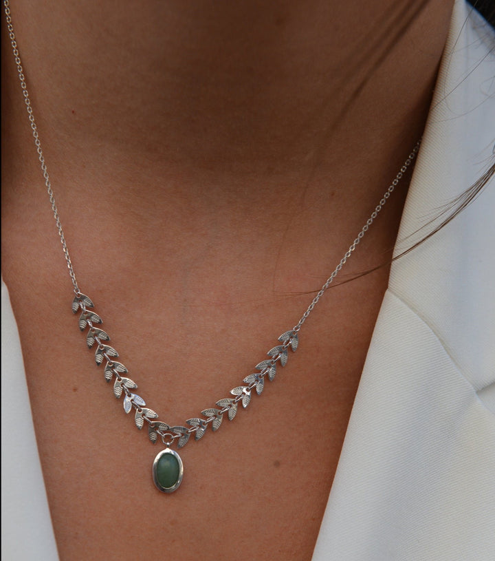 Collier Argent 925 & Aventurine Laurela