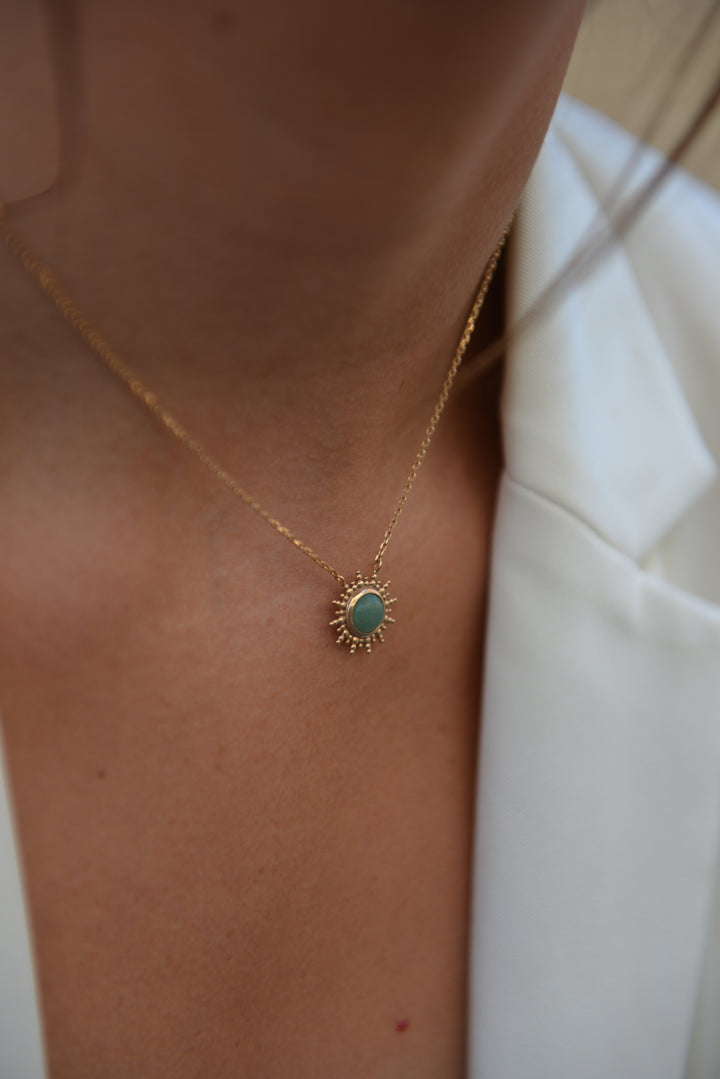 Collier Plaqué Or & Aventurine Dellia