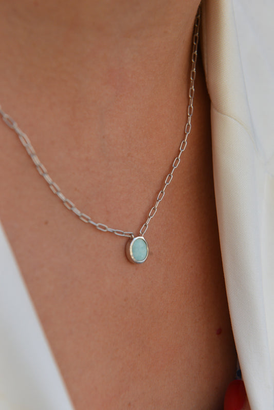Collier Argent 925 & Amazonite Scarlett