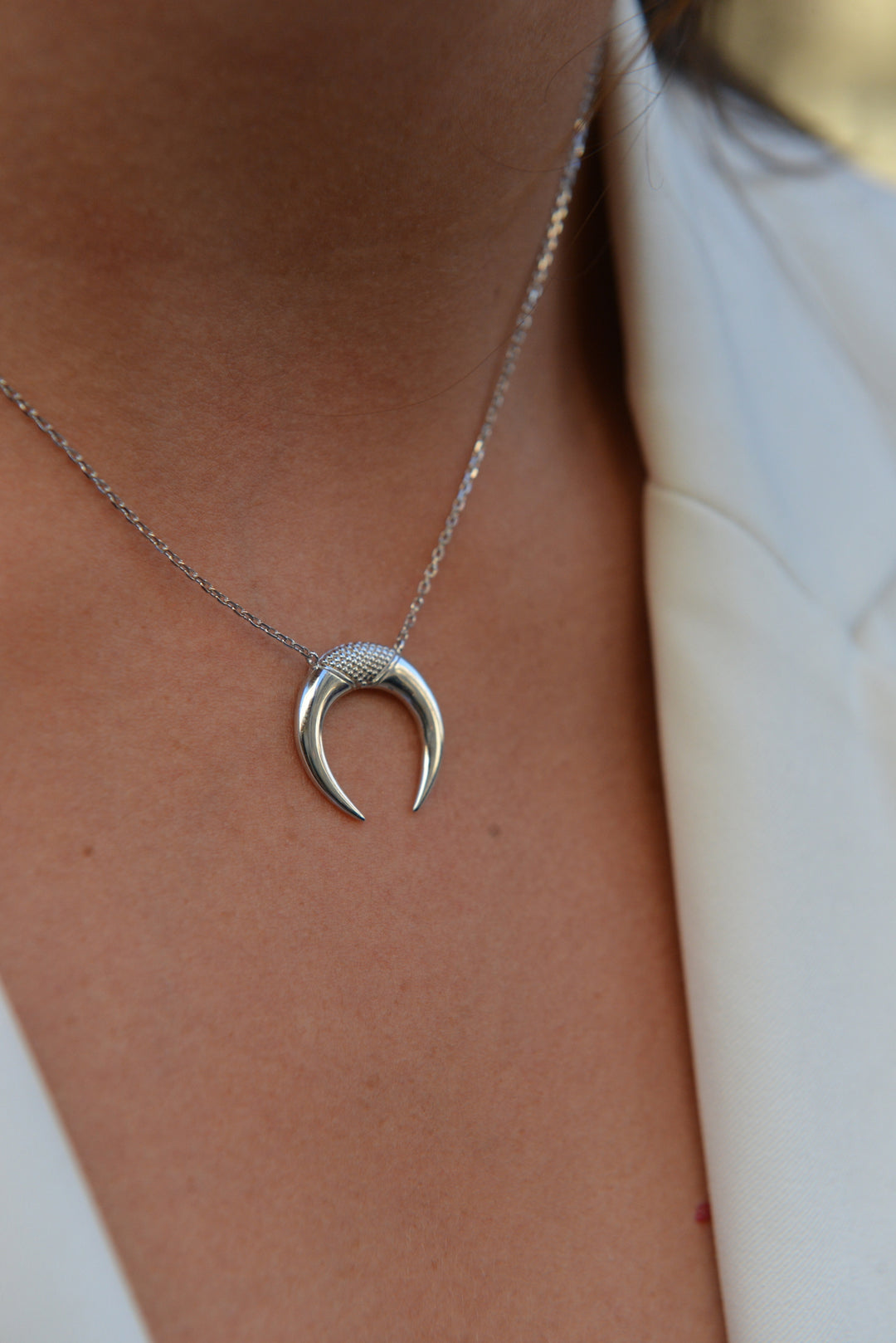 Collier Argent 925 lune Saori