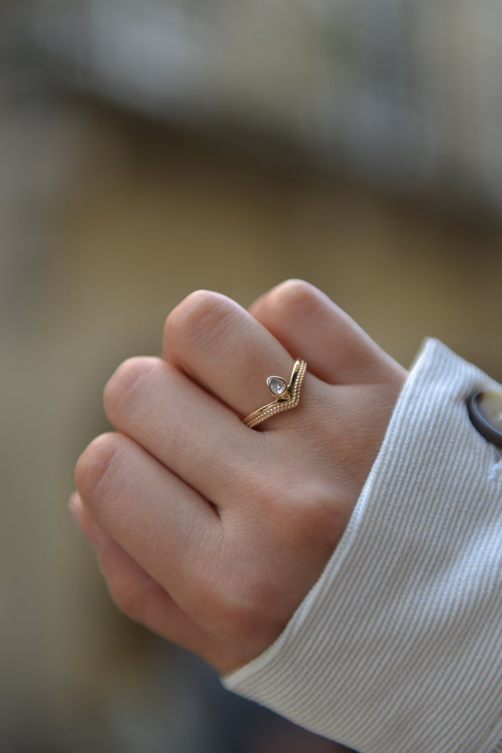 Bague Plaqué Or & Oz Anthéa