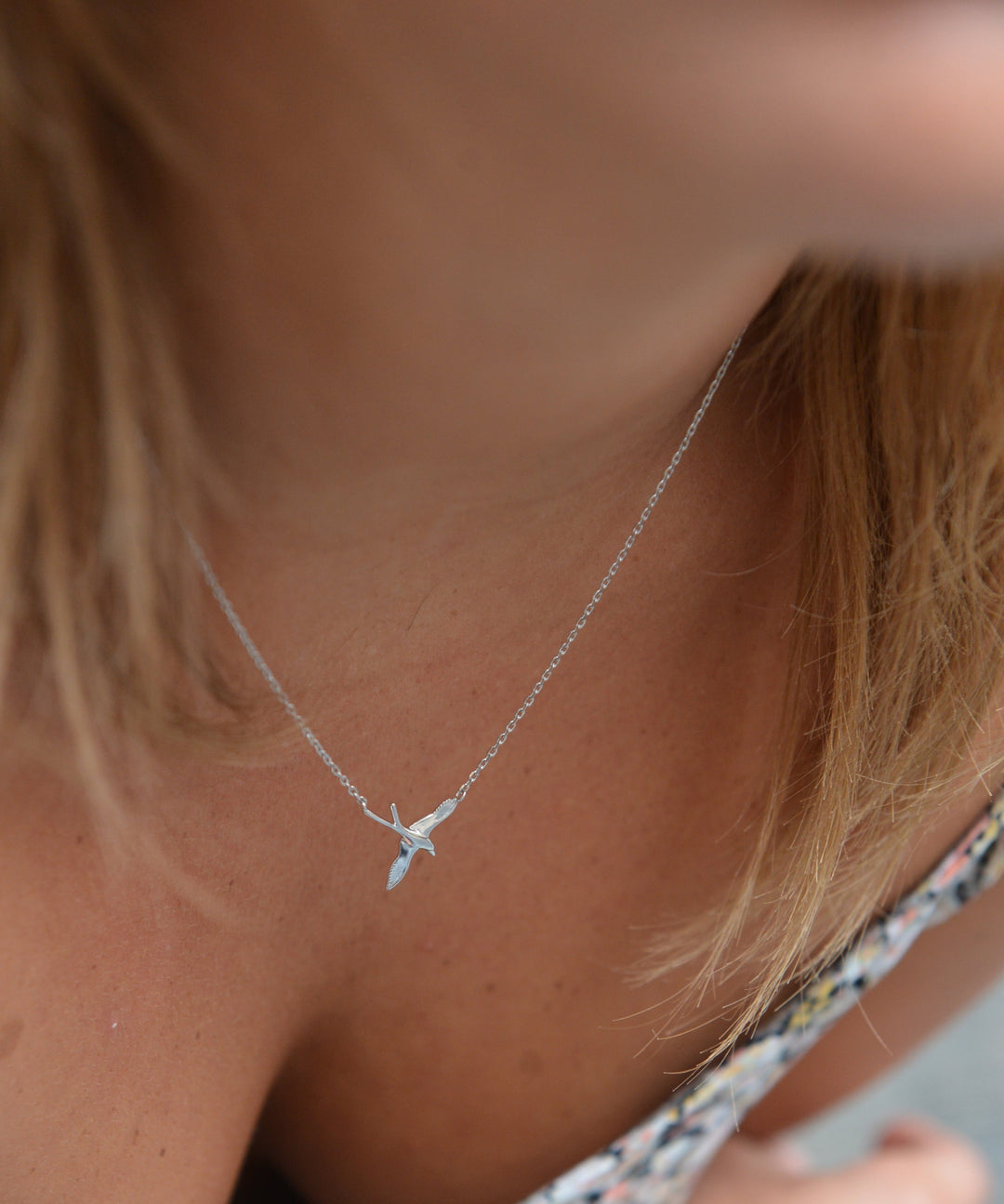 Collier Argent 925 motif oiseau Akari