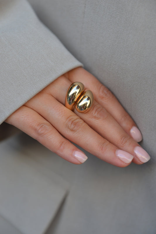 Bague plaqué or Paloma