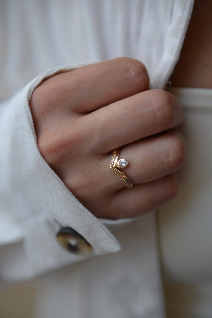 Bague Plaqué Or & Oz Anthéa
