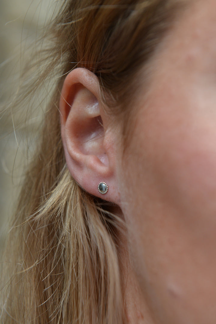 Boucles d'oreilles Argent 925 puces Marguerite