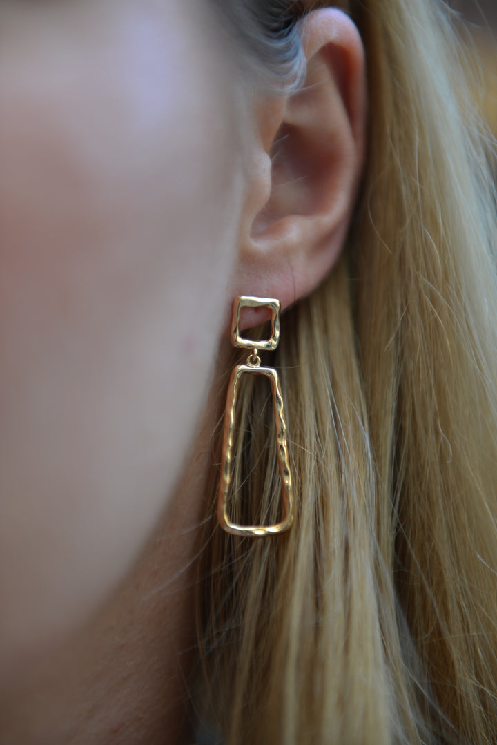 Boucles d'oreilles Plaqué Or pendantes Ava