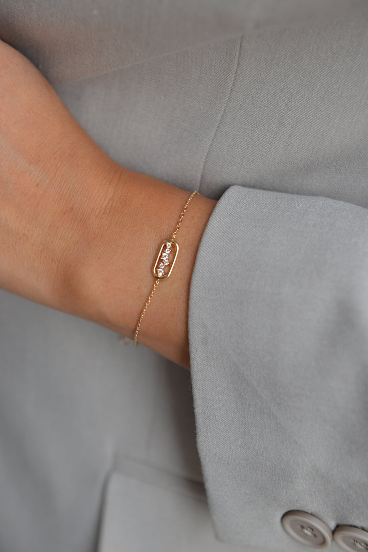 Bracelet plaqué Or et Oz Millenia