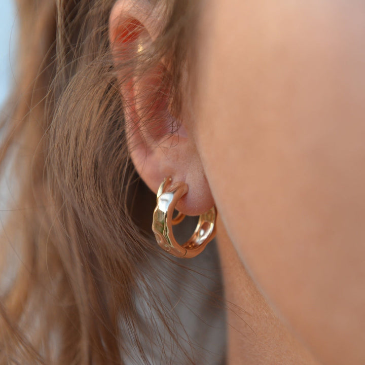Boucles d'oreilles Plaqué Or créoles Minorque