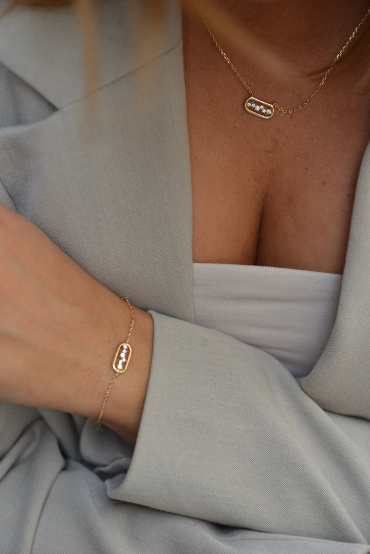 Collier Plaqué Or et Oz Millenia