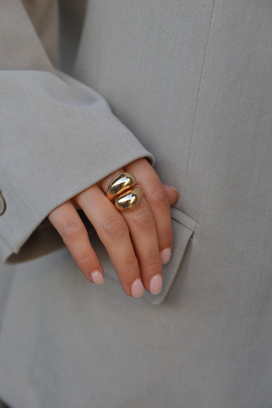 Bague plaqué or Paloma
