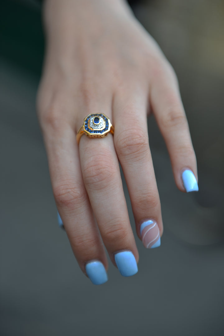 Bague Plaqué Or & Oz Liliane