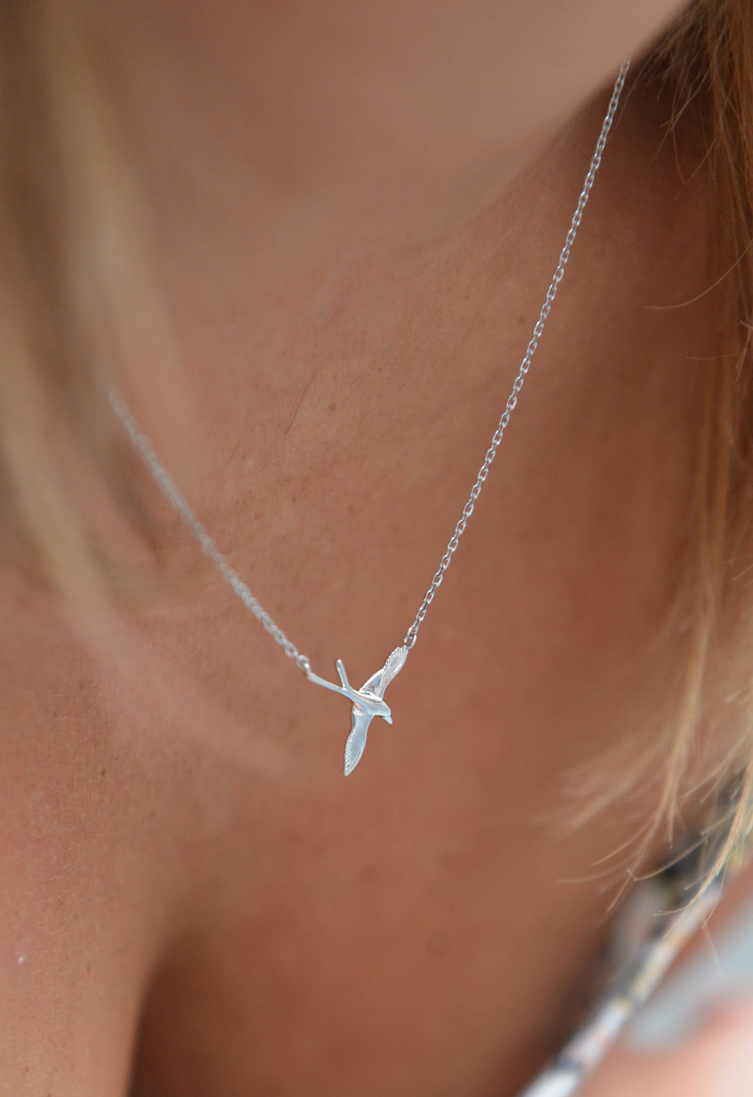 Collier Argent 925 motif oiseau Akari