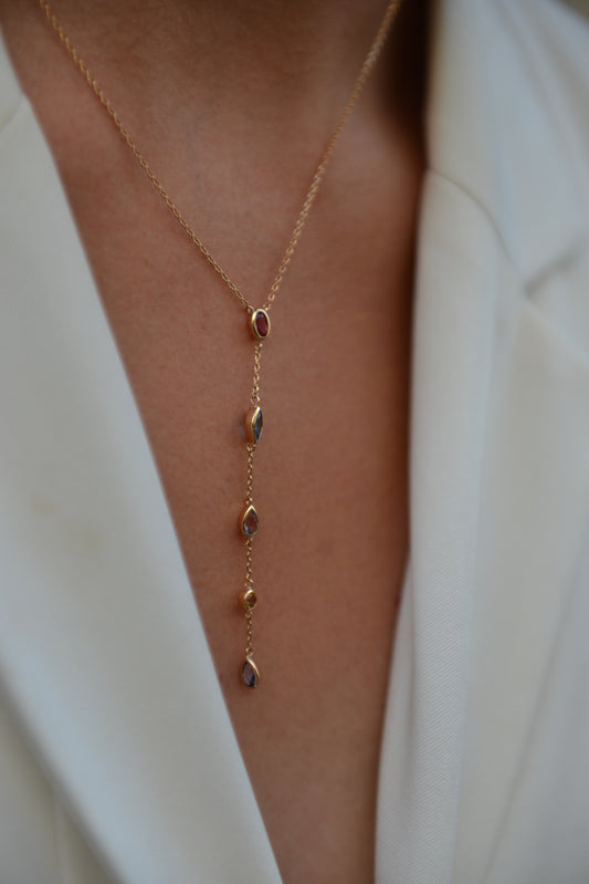 Collier Plaqué Or en cravate Paola