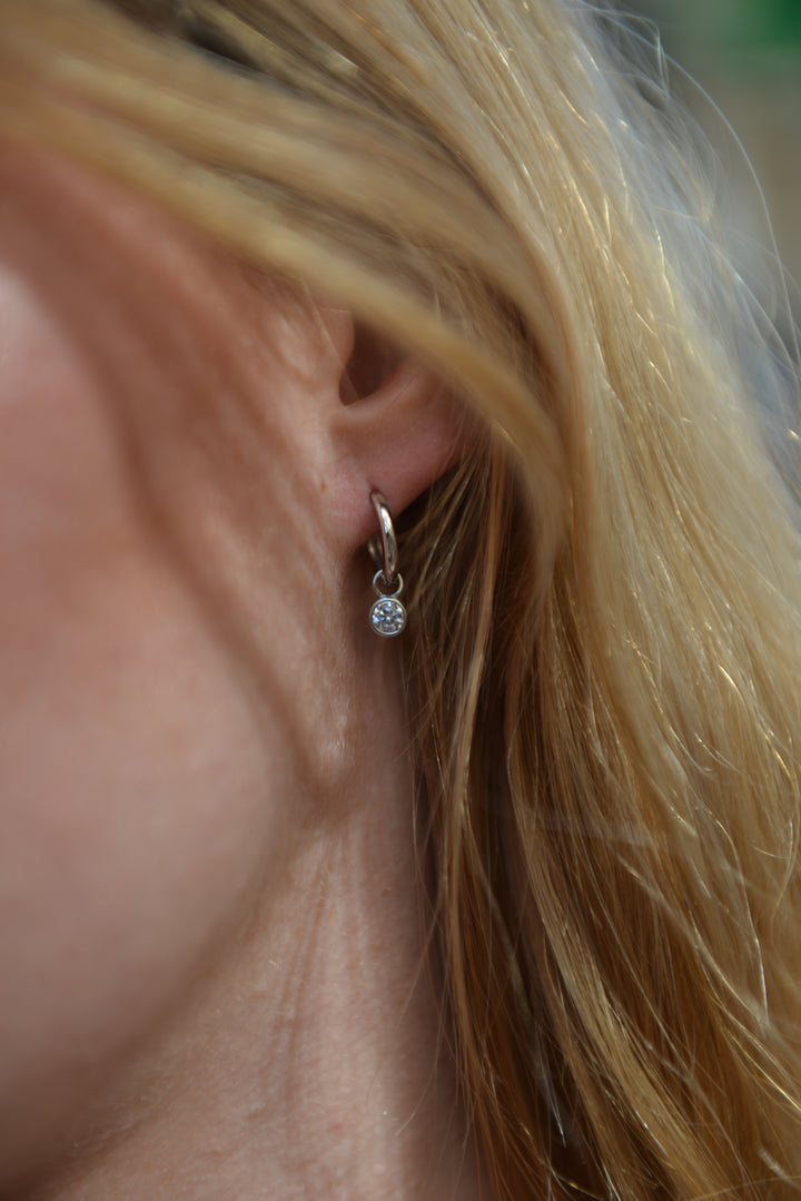 Boucles d'oreilles Argent 925 & Oz créoles pampilles Ginger