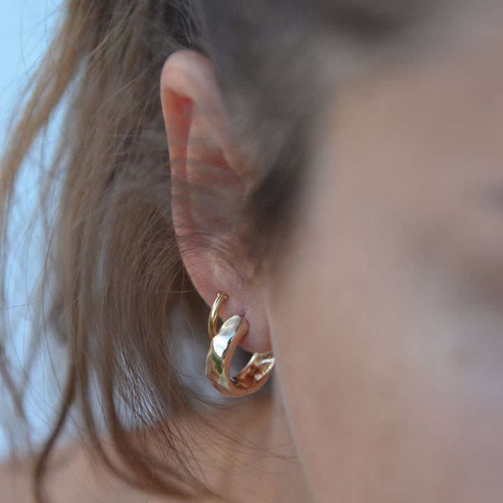 Boucles d'oreilles Plaqué Or créoles Minorque