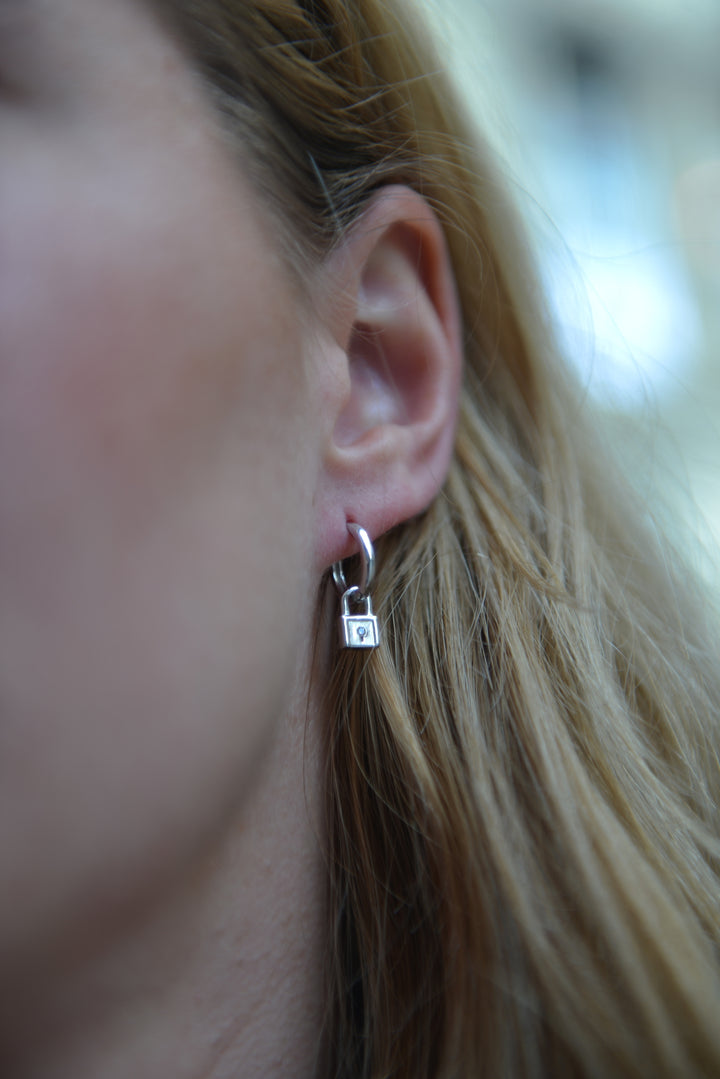 Boucles d'oreilles Argent 925 créoles pampilles Sifia