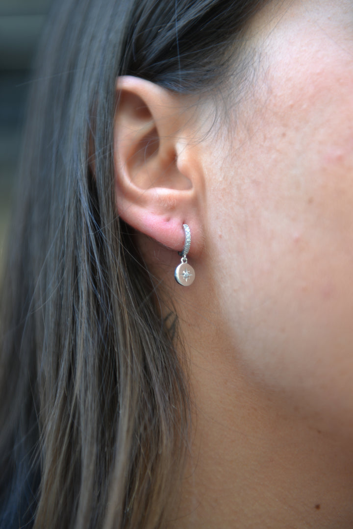 Boucles d'oreilles Argent 925 & Oz créole pampilles Dakota