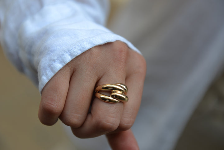 Bague Plaqué Or Apollo