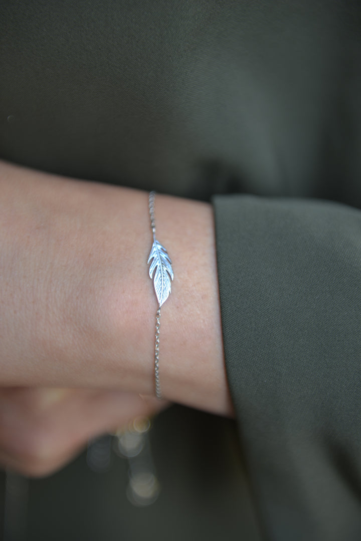 Bracelet Argent 925 Plume
