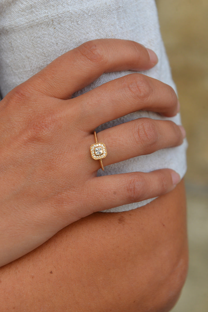 Bague Plaqué Or & Oz Iria