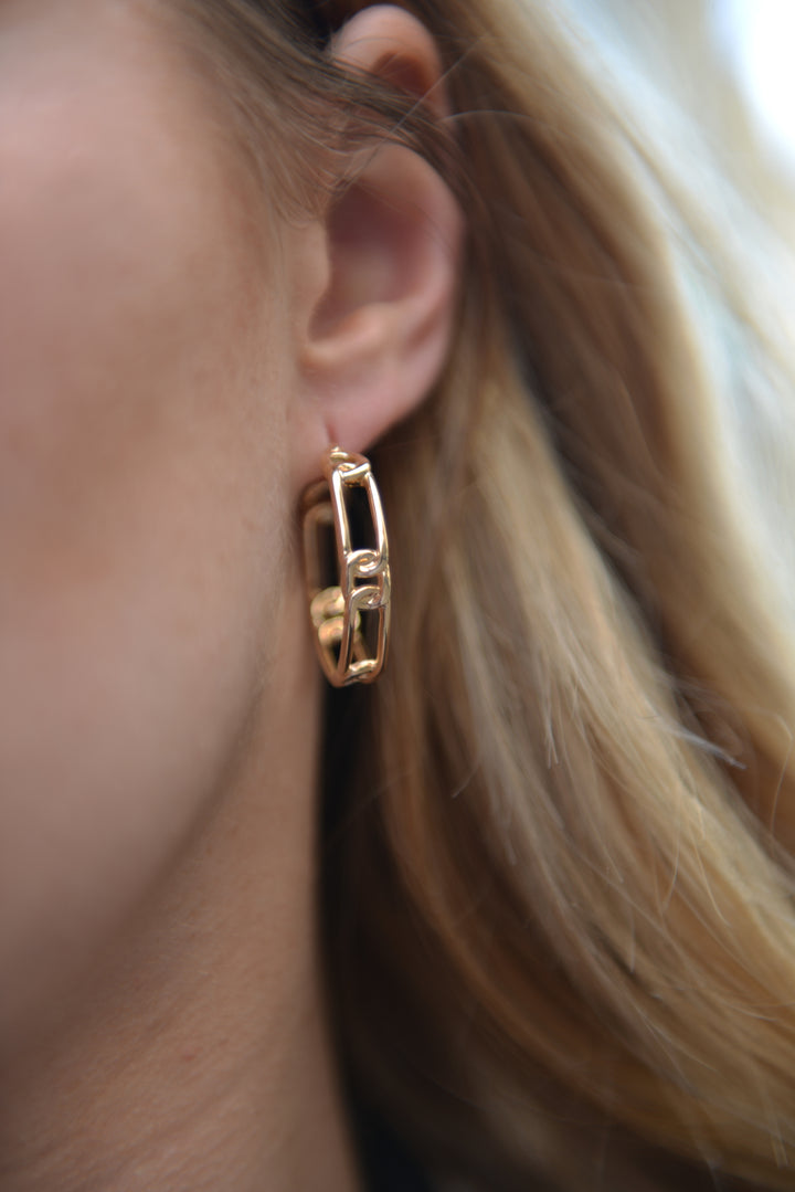 Boucles d'oreilles Plaqué Or créoles Danaë