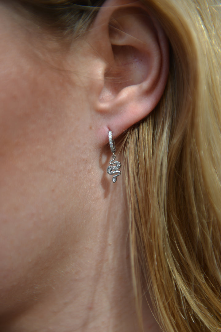 Boucles d'oreilles Argent 925 & Oz créoles pampilles Maëva
