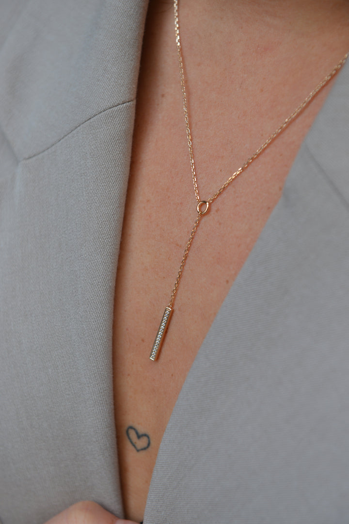Collier Plaqué Or & Oz cravate Oscar