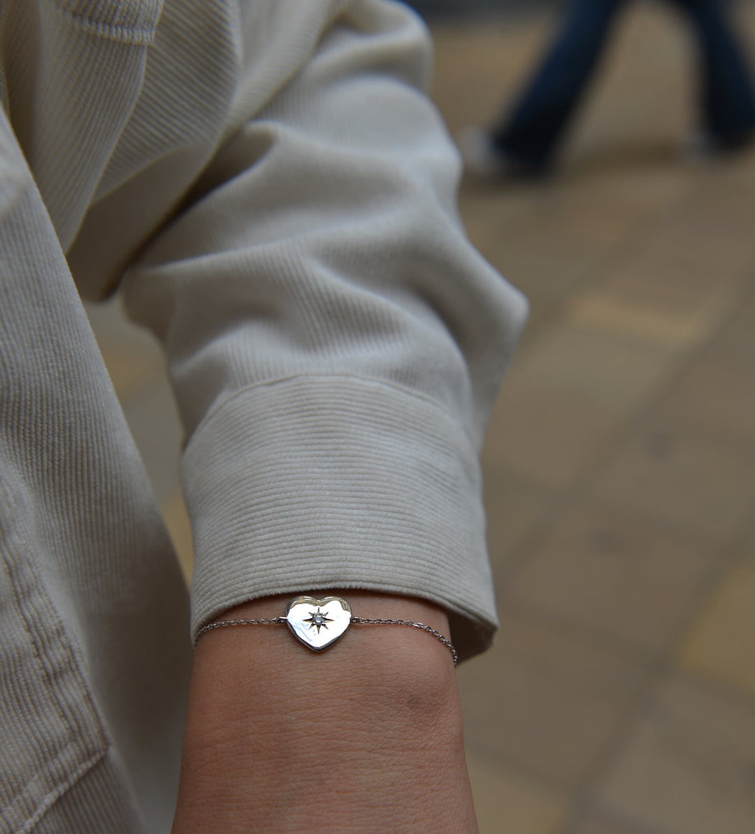 Bracelet Argent 925 motif coeur & OZ Valentine