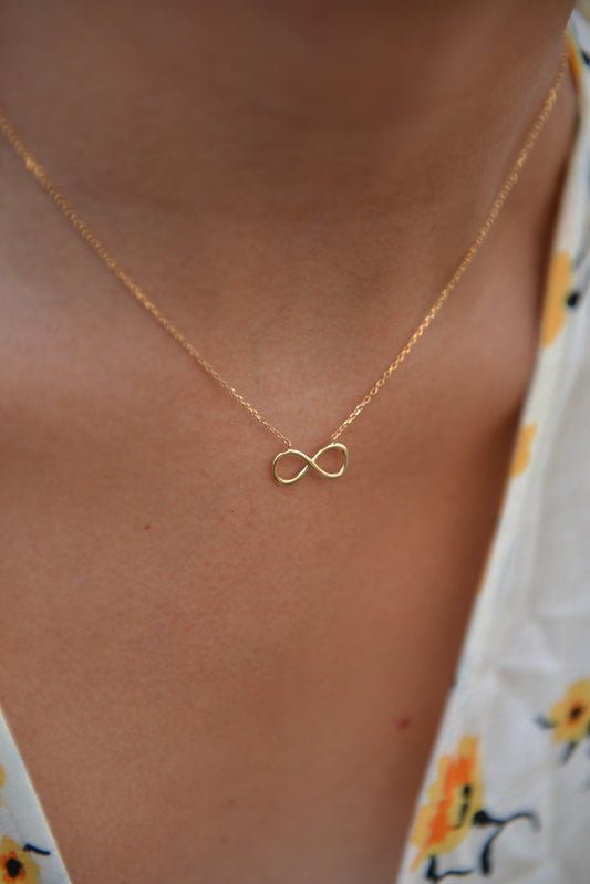 Collier Plaqué Or motif infini