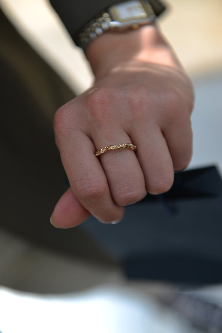 Bague Plaqué Or April