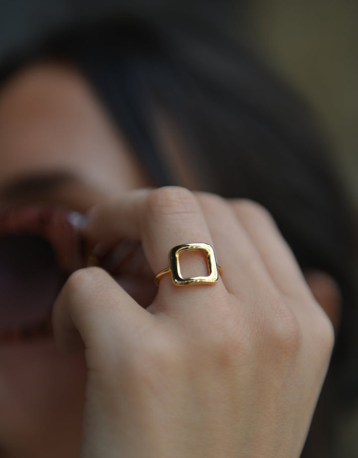 Bague Plaqué Or Eva