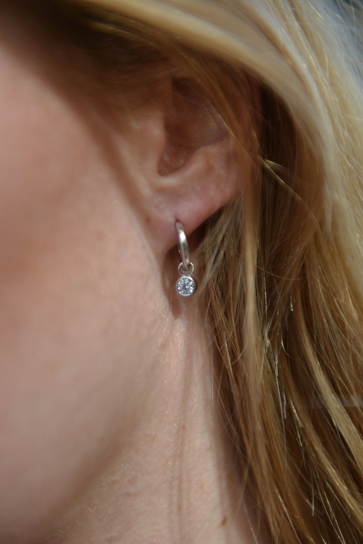 Boucles d'oreilles Argent 925 & Oz créoles pampilles Ginger