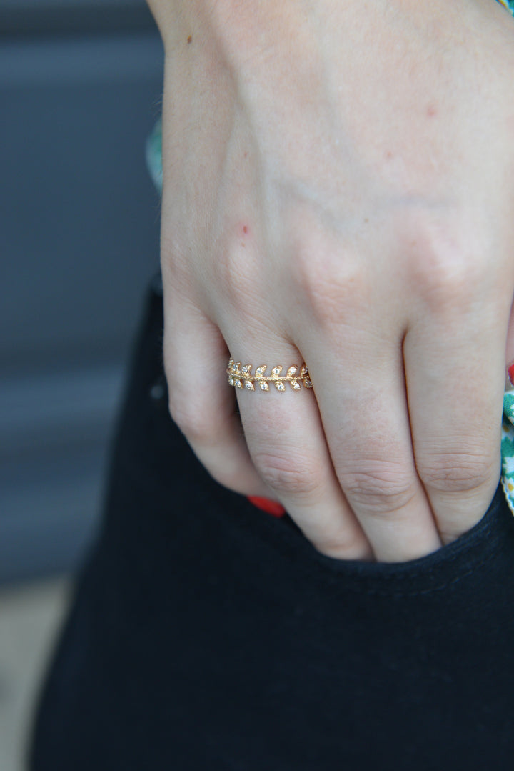 Bague Plaqué Or & Oz Jade